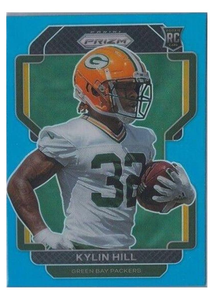 2021 Panini Prizm Base Set Kylin Hill Light Blue Prizm #403 card