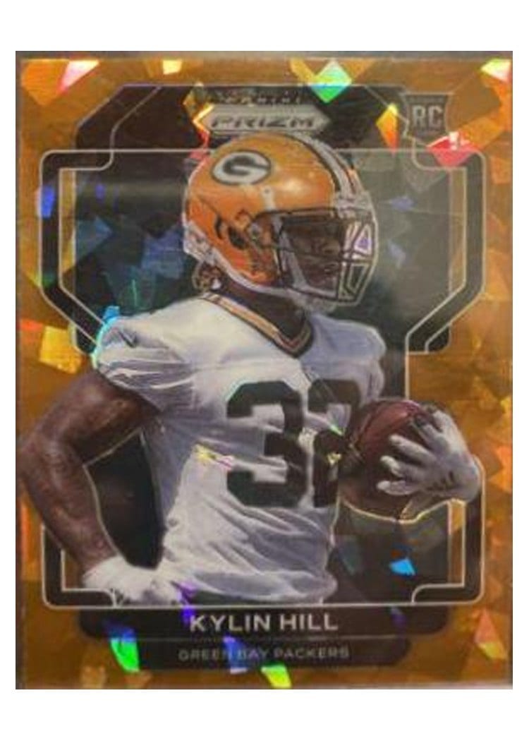 2021 Panini Prizm Base Set Kylin Hill Orange Ice Prizm #403 card