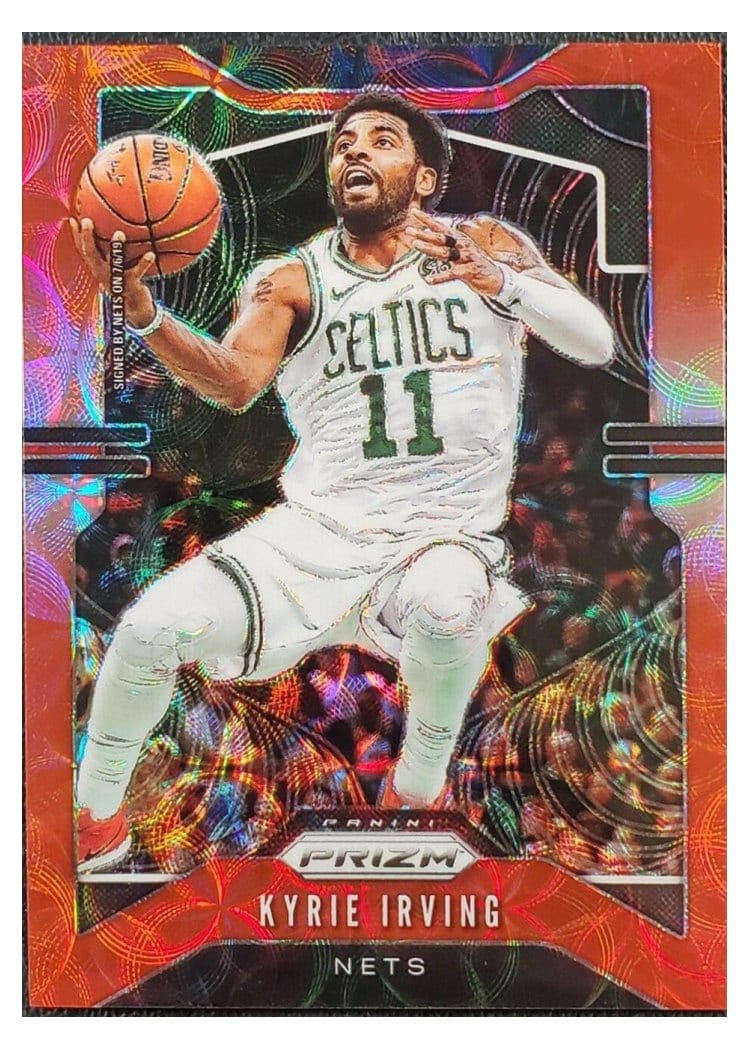2019-20 Panini Prizm Base Set Kyrie Irving Red Choice Prizm #201 card
