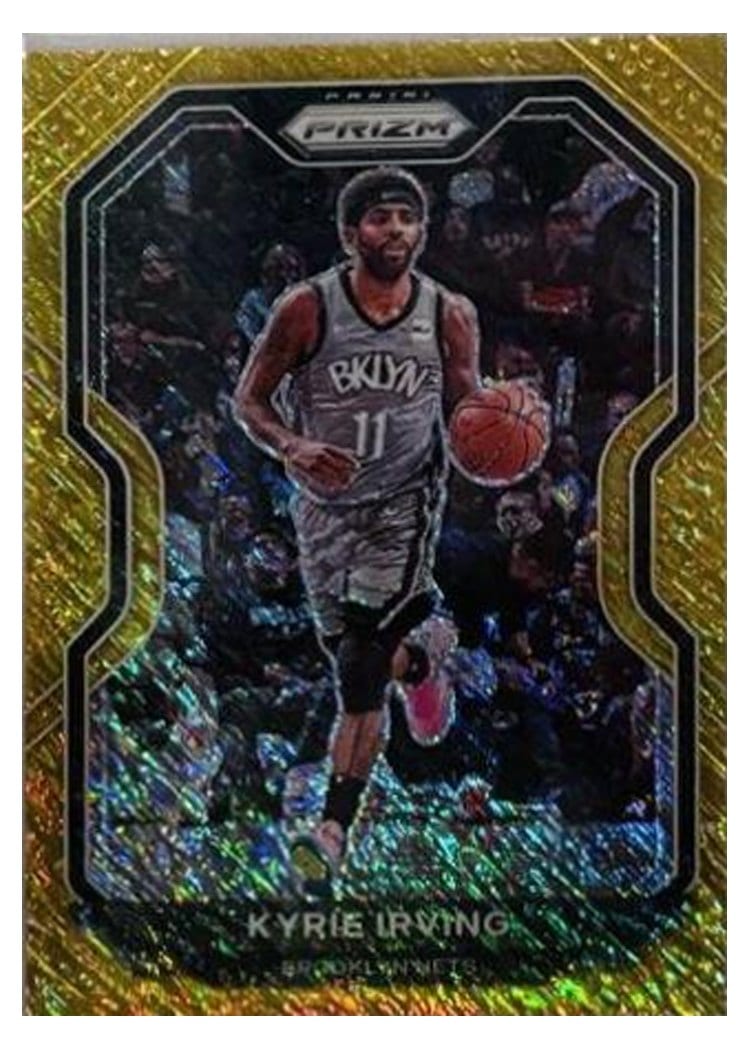 2020-21 Panini Prizm Base Set Kyrie Irving Gold Shimmer Prizm #139 card