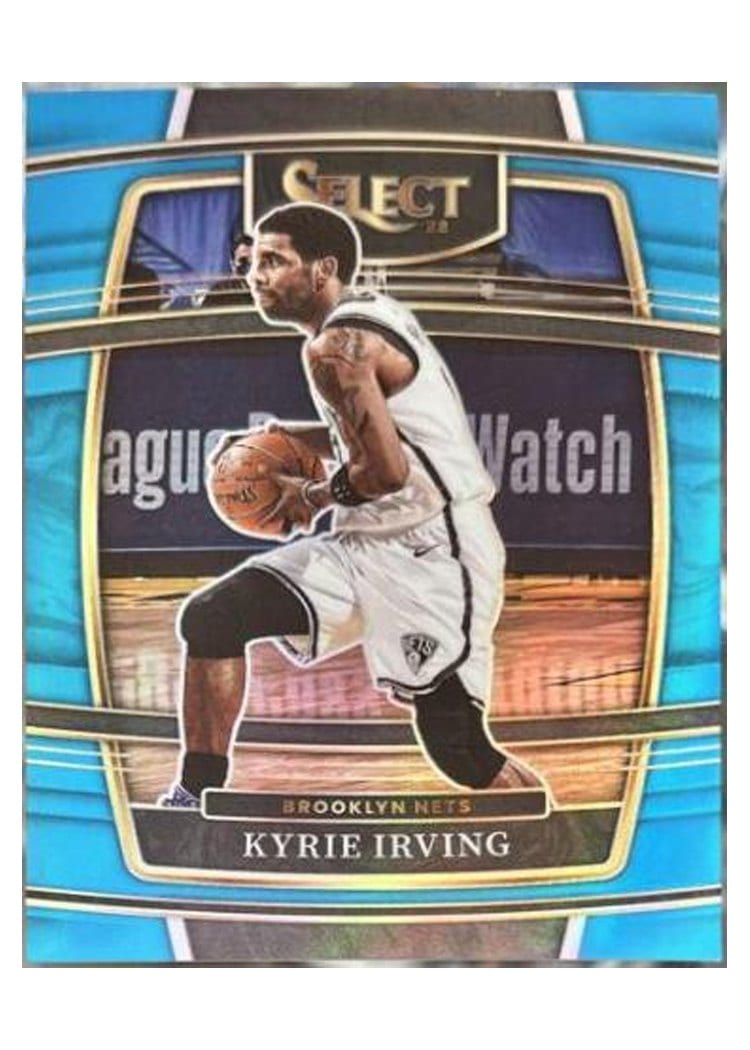 2021-22 Panini Select Base Set Kyrie Irving Light Blue Prizm #80 card