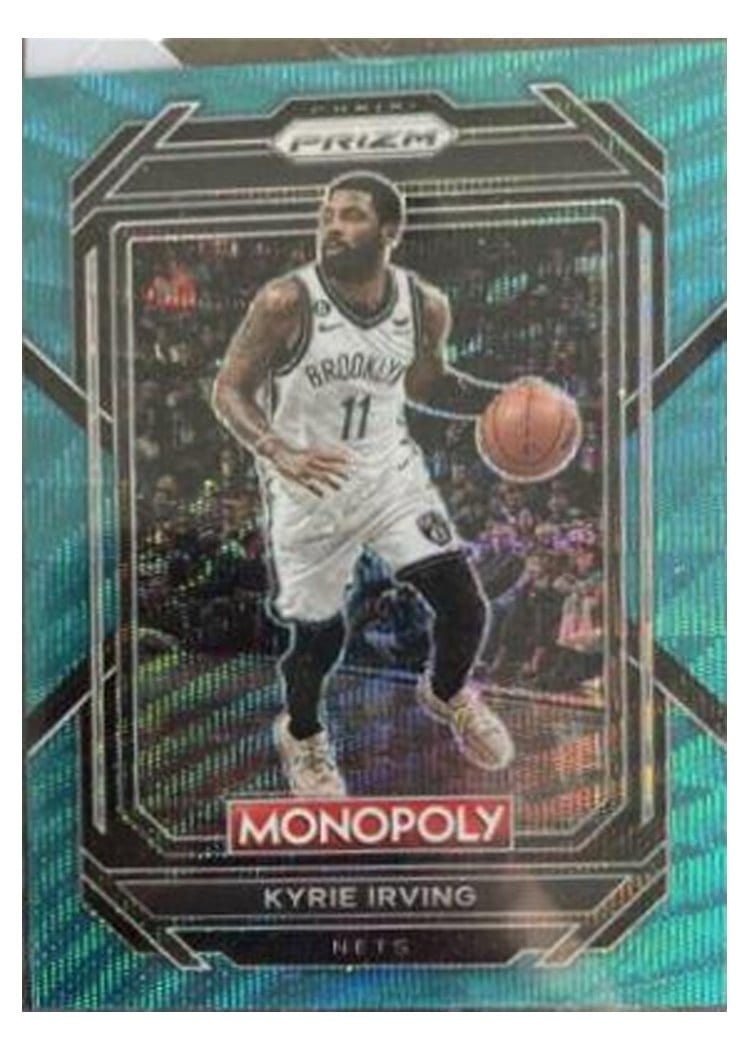 2022-23 Panini Prizm Base Set Kyrie Irving Blue Wave Prizm #5 card