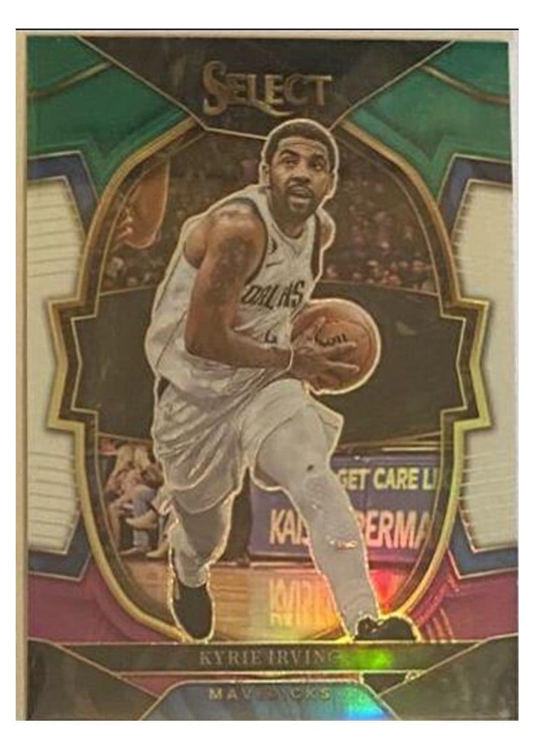 2022-23 Panini Select Base Set Kyrie Irving Green White Purple Prizm #30 card