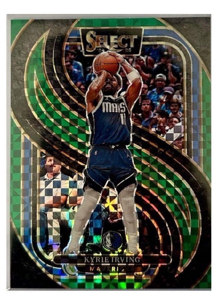 2024-25 Panini Select Base Set Kyrie Irving Green Prizm #148 card