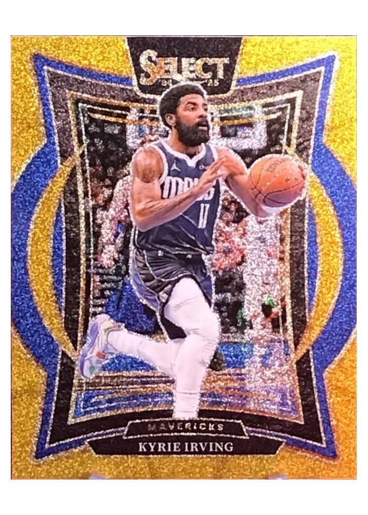 2024-25 Panini Select Base Set Kyrie Irving Gold Glitter Prizm #46 card