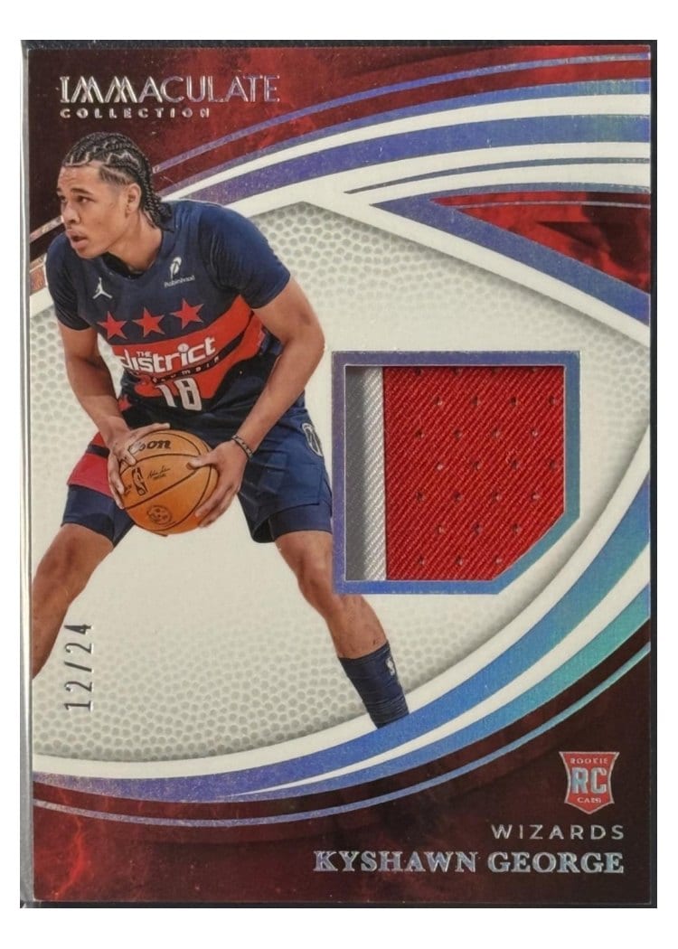 2024-25 Panini Immaculate Collection Immaculate Rookie Memorabilia International Set Kyshawn George #26 card