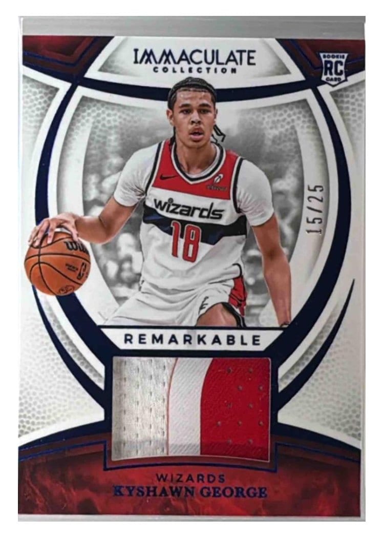 2024-25 Panini Immaculate Collection Remarkable Rookie Jerseys Set Kyshawn George #23