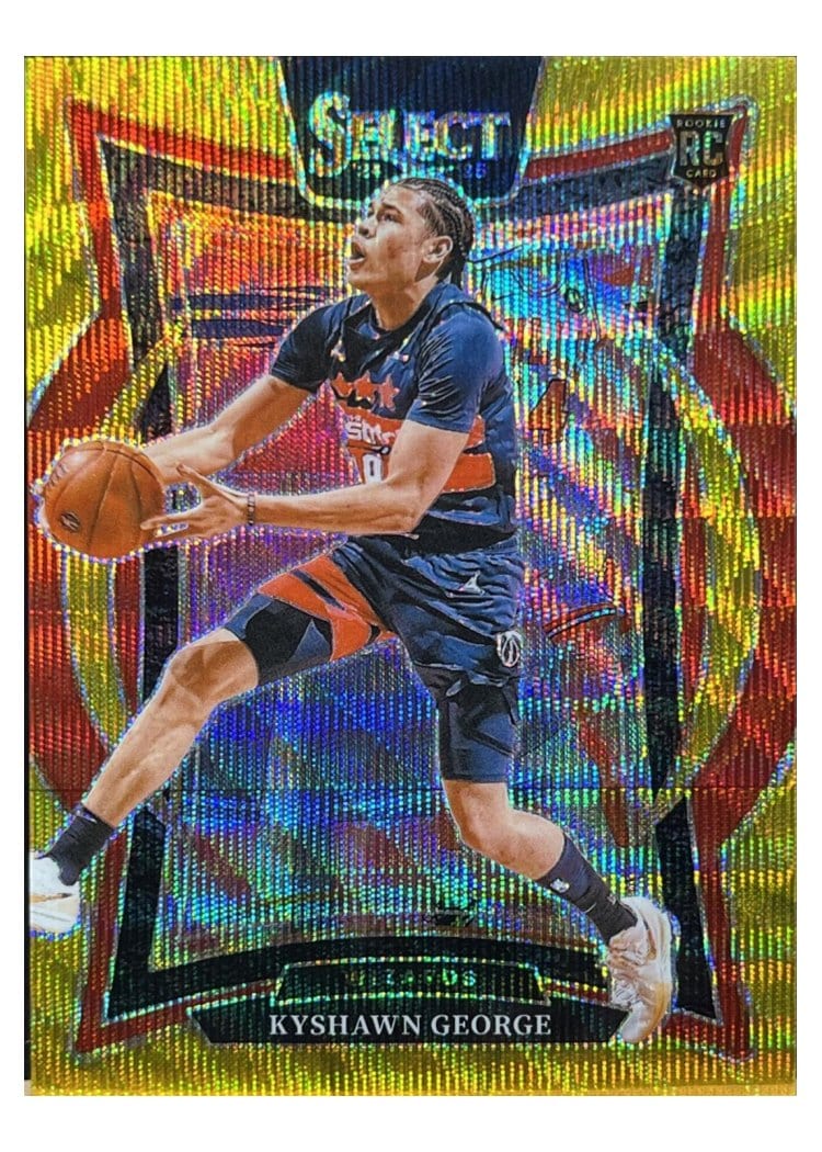 2024-25 Panini Select Base Set Kyshawn George Gold Prizm #85 card