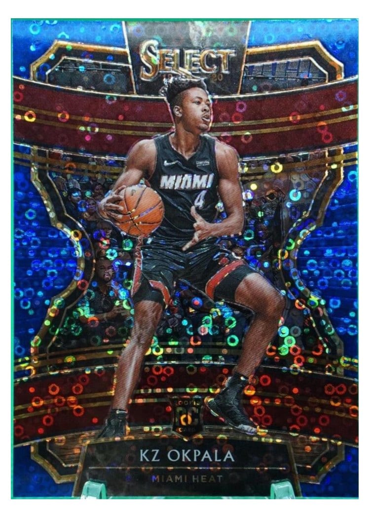 2019-20 Panini Select Base Set KZ Okpala Blue Disco Prizm #37 card