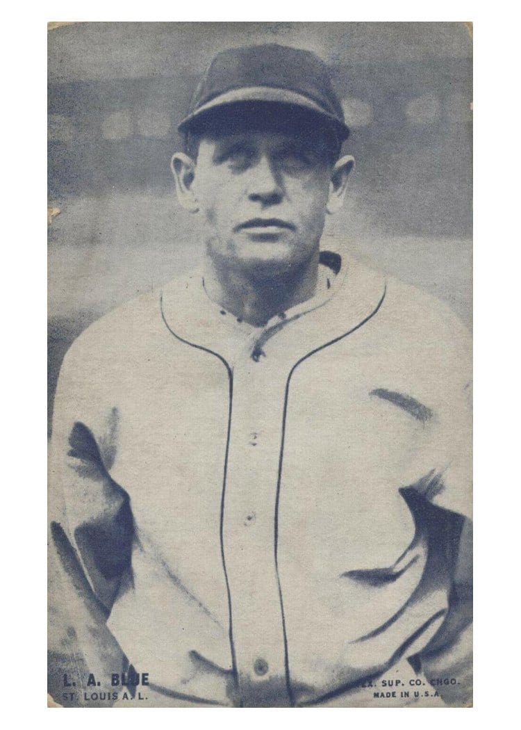 1928 Exhibits L. A. Blue card