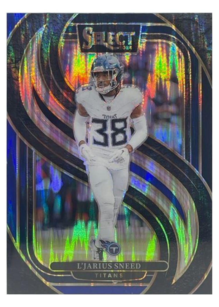 2024 Panini Select Base Set L'Jarius Sneed Black Blue Prizm Shock #179 card