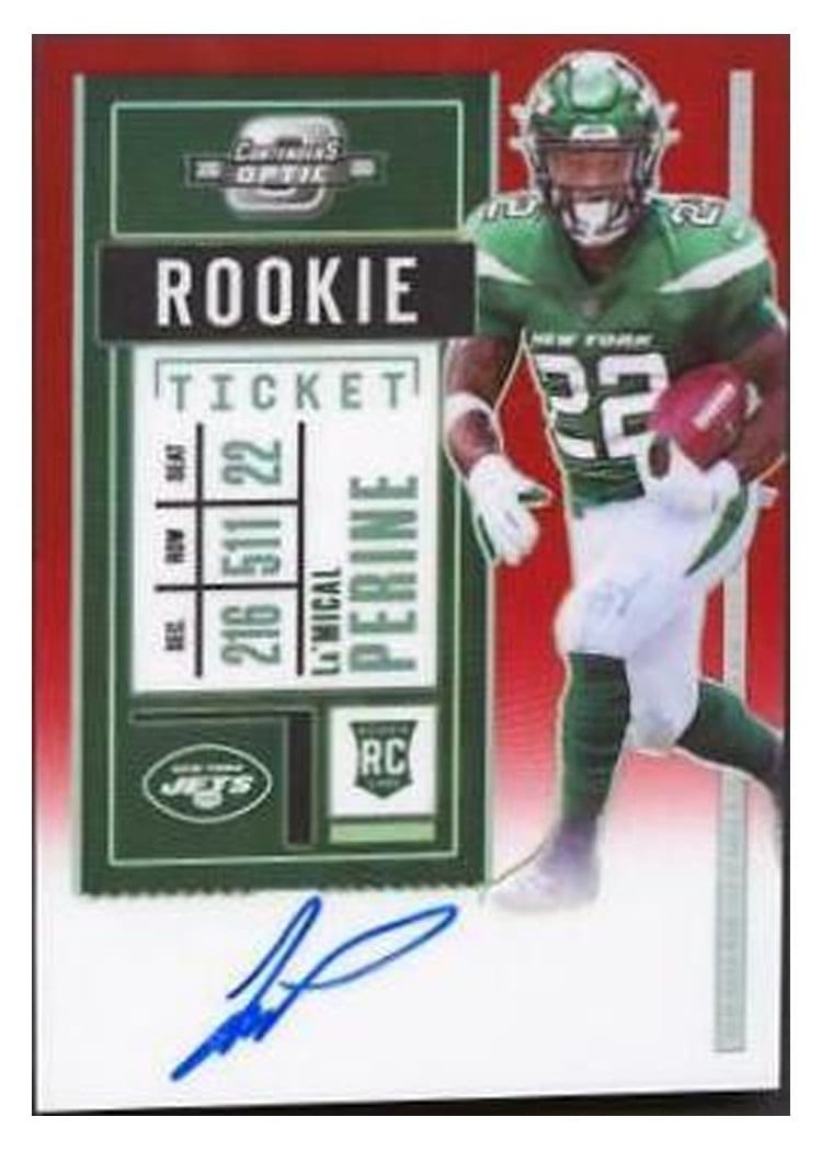 2020 Panini Contenders Optic Base Set La'Mical Perine Autograph #135 card