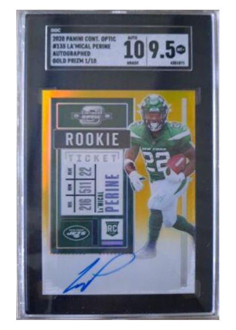 2020 Panini Contenders Optic Base Set La'Mical Perine #135 card