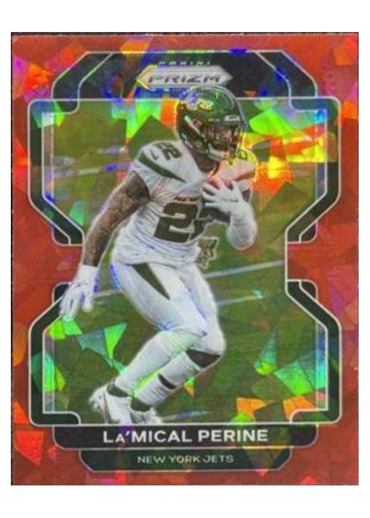 2021 Panini Prizm Base Set La'Mical Perine Red Ice Prizm #88 card