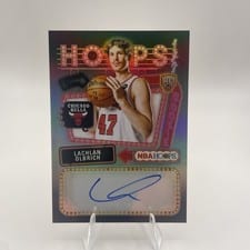 2025-26 NBA Hoops Hoops Rookie First Signs Lachlan Olbrich #HFS-LO card