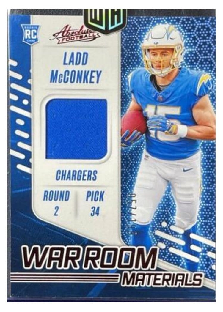 2024 Panini Absolute War Room Materials Ladd McConkey #WRM-LMY card