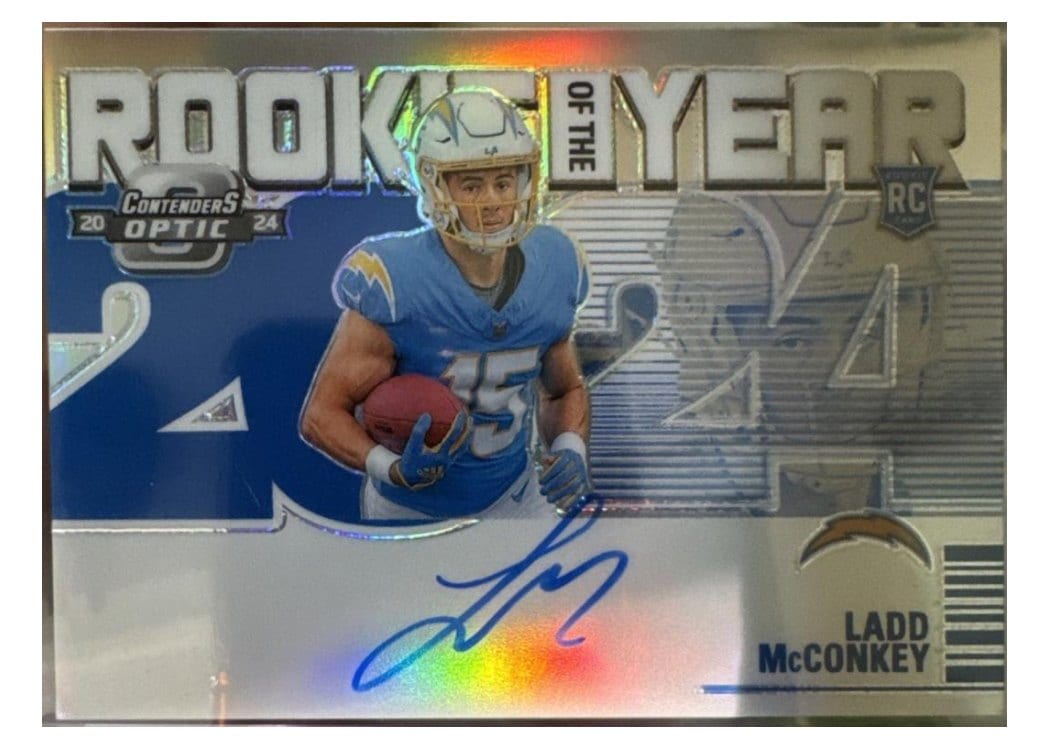 2024 Panini Contenders Optic Rookie of the Year Contenders Ladd McConkey #11 card