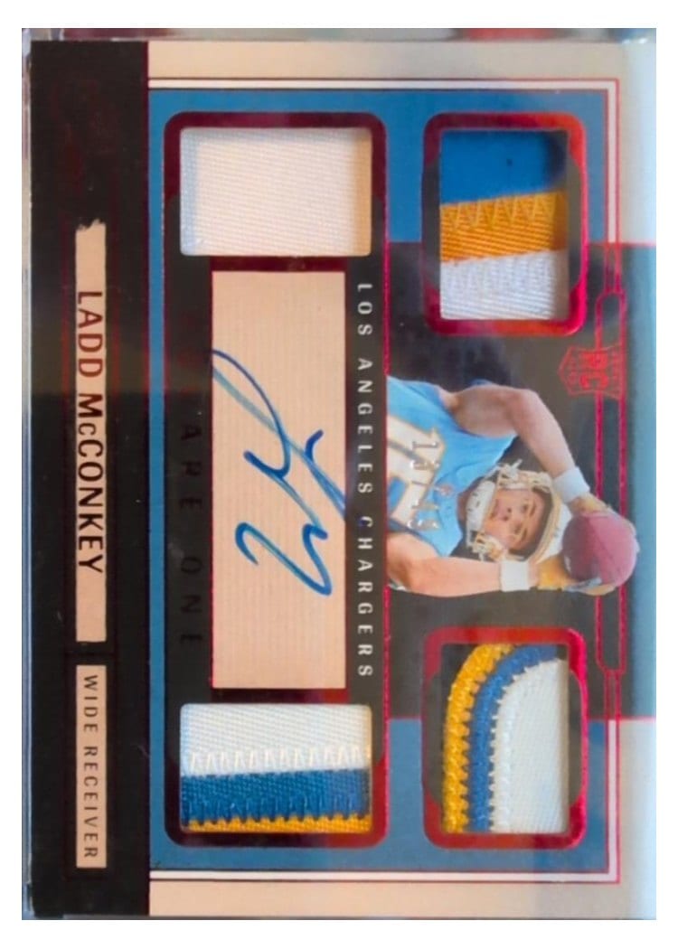 2024 Panini One Square One Autographs Ladd McConkey #69 card