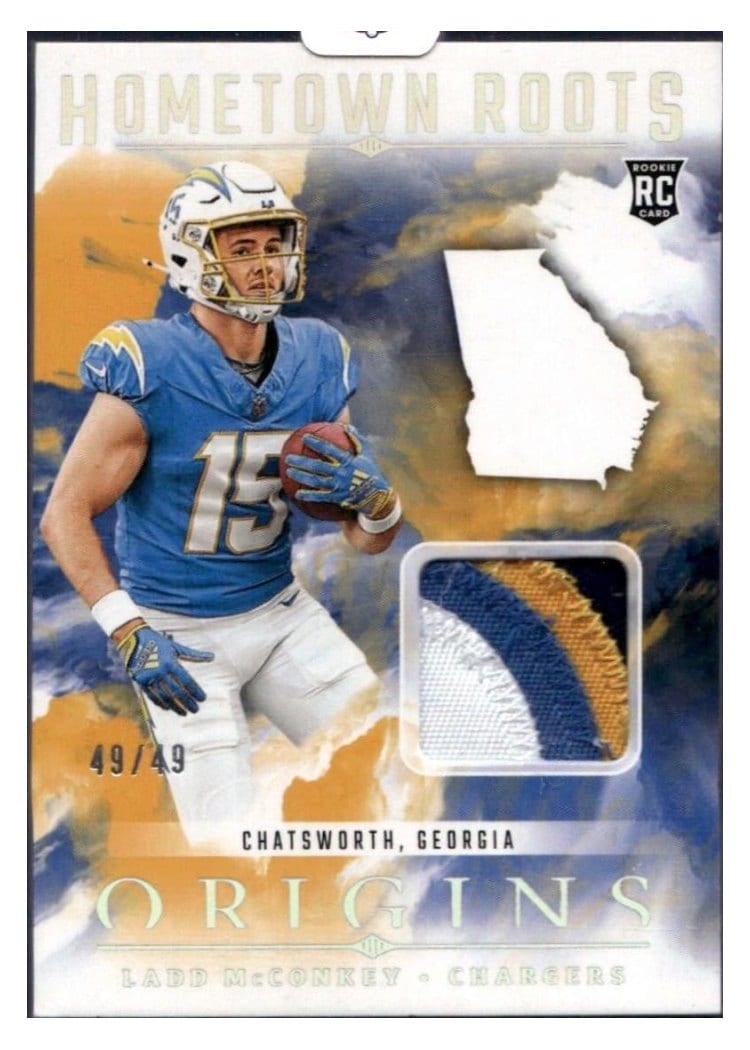 2024 Panini Origins Hometown Roots Relics Ladd McConkey #HRO-LMC card