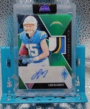 2024 Panini Phoenix Rising Rookie Autographs Jersey Ladd McConkey #RRAJ-LMY card