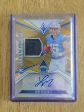 2024 Panini Phoenix Rookie Phenom Jersey Autographs Ladd McConkey #RPJA-LMY card