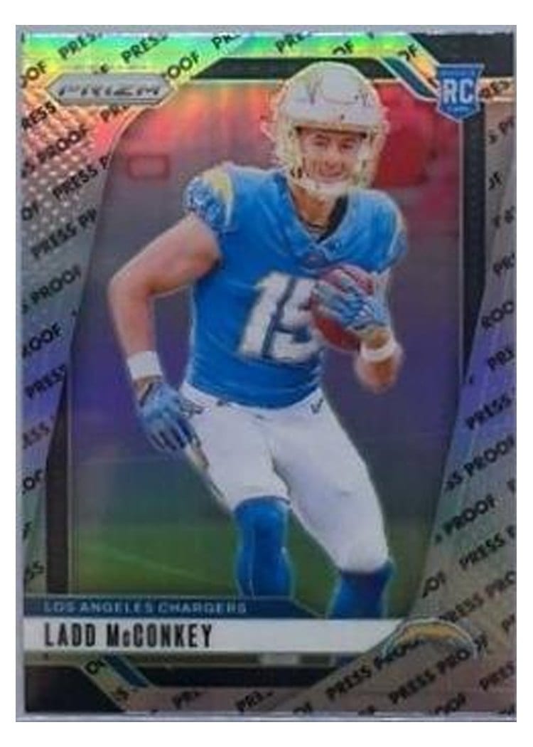 2024 Panini Prizm Base Set Ladd McConkey Press Proof #365 card