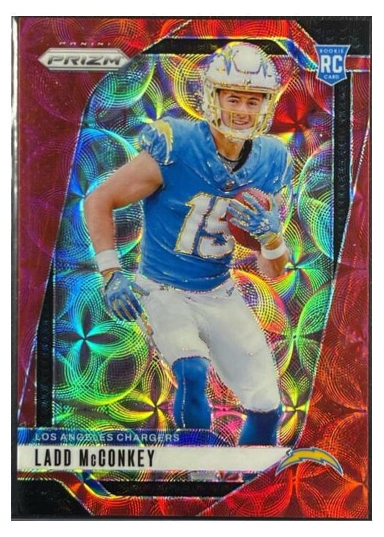2024 Panini Prizm Base Set Ladd McConkey Choice Red #365 card
