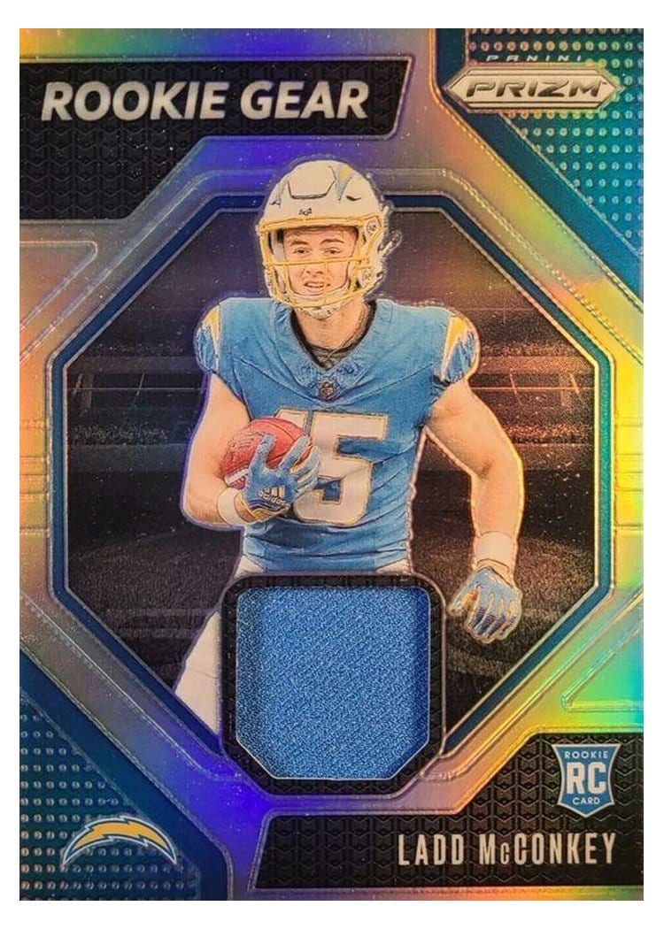 2024 Panini Prizm Rookie Gear Ladd McConkey #RG-LMY card