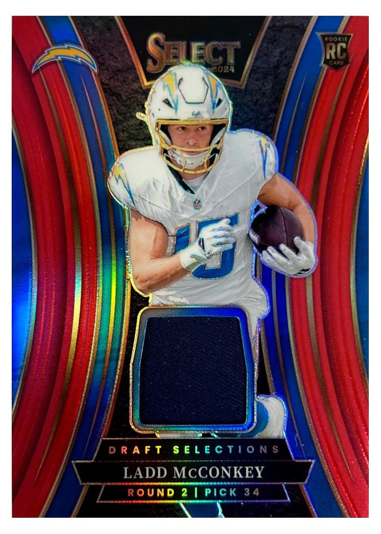 2024 Panini Select Draft Selections Memorabilia Ladd McConkey #15 card