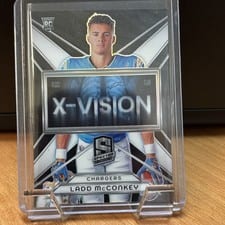 2024 Panini Spectra X-Vision Ladd McConkey #XV-LMY card