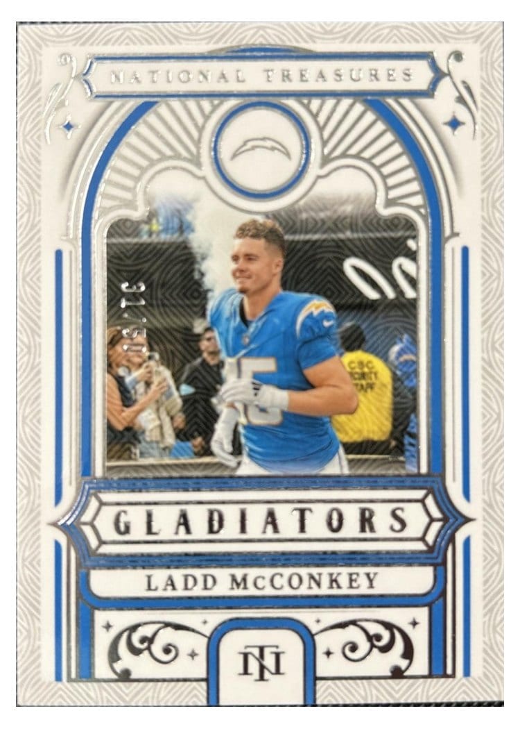 2025 Panini National Treasures Gladiators Ladd McConkey #19 card