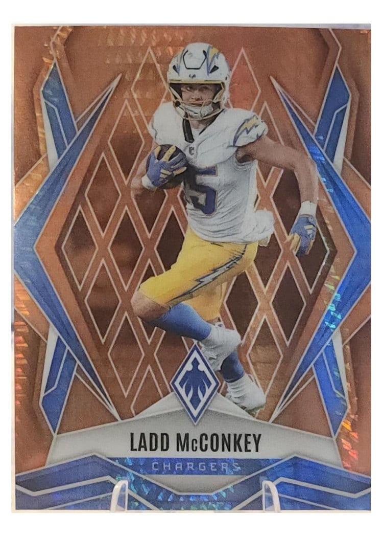 2025 Panini Phoenix Base Set Ladd McConkey Orange Hyper #66 card