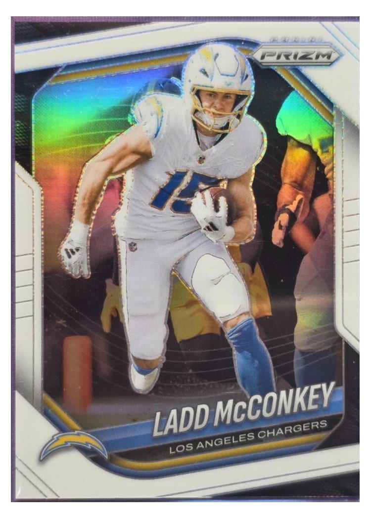 2025 Panini Prizm Base Set Ladd McConkey #18 card