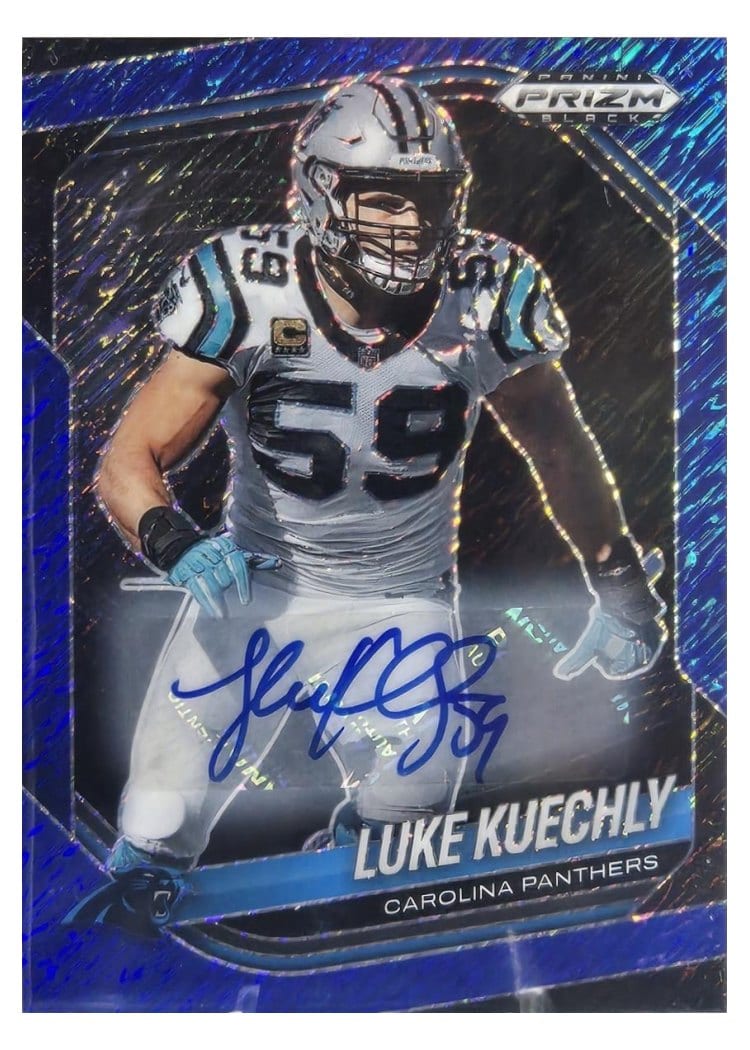 2025 Panini Prizm Base Set Ladd McConkey Black Shimmer Autograph #18 card