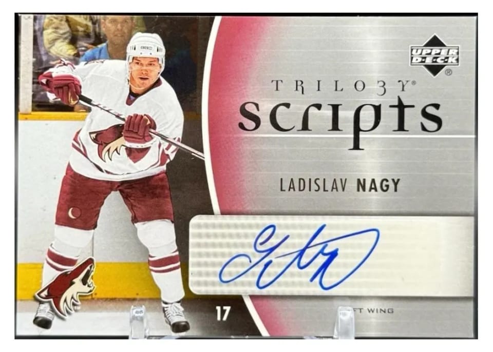 2006 Upper Deck Trilogy Scripts Ladislav Nagy #TS-LN card