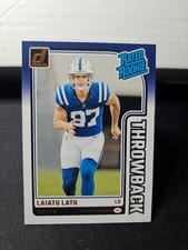 2024 Donruss Rated Rookies Throwback Laiatu Latu #14 card