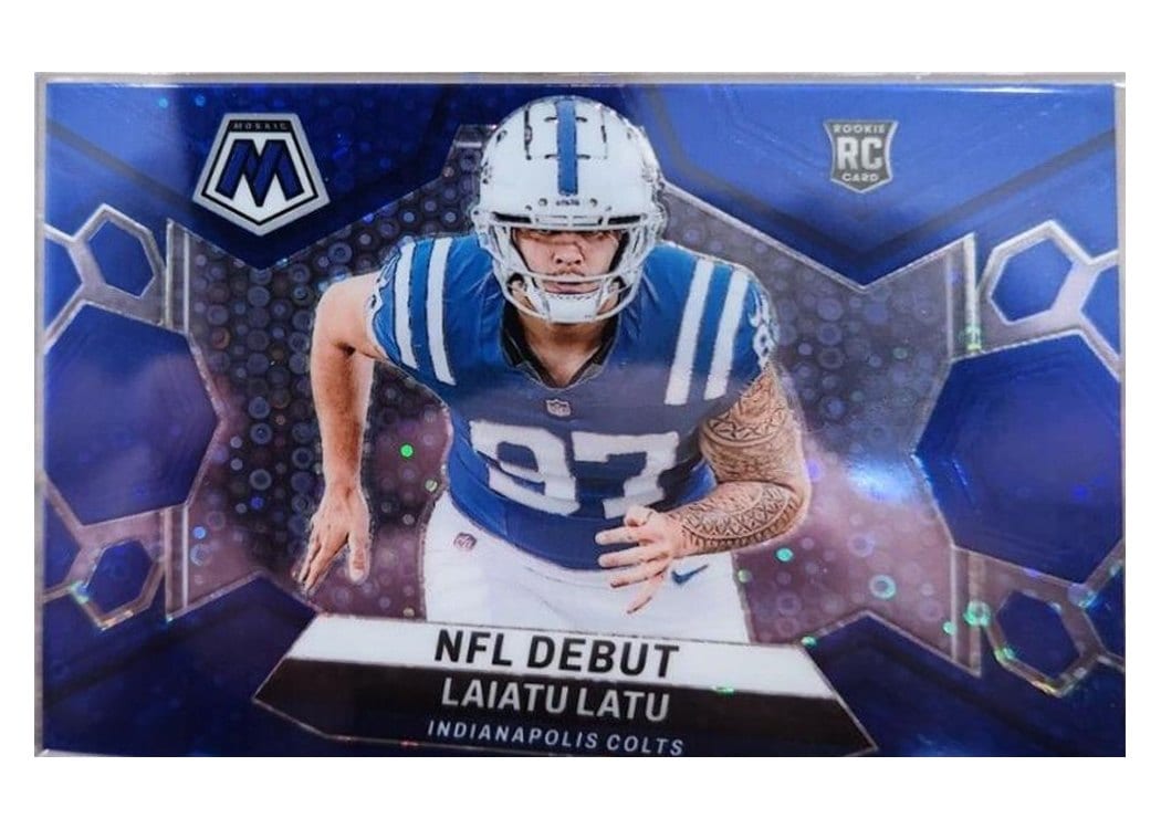 2024 Panini Mosaic Base Set Laiatu Latu No Huddle Blue #290 card