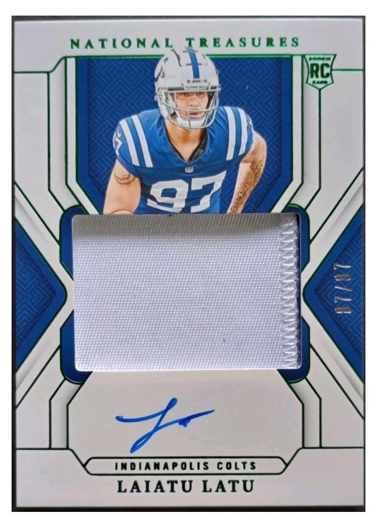 2024 Panini National Treasures Base Set Laiatu Latu #186 card