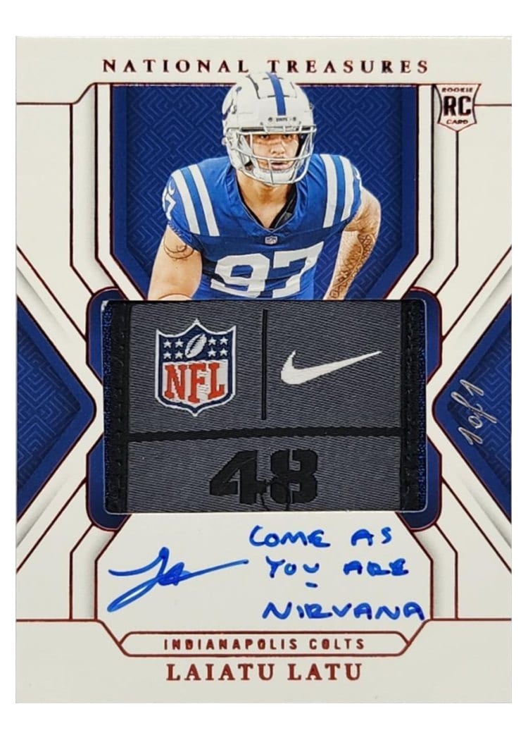 2024 Panini National Treasures Base Set Laiatu Latu #186 card