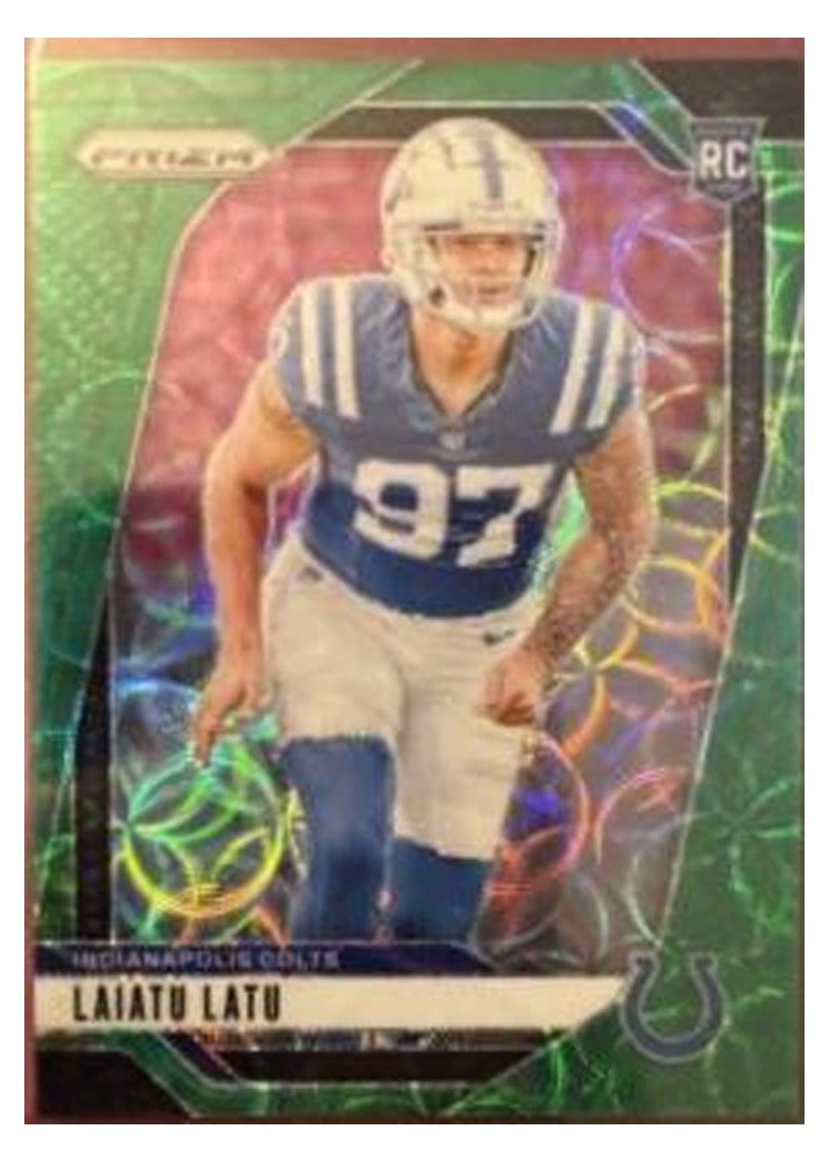 2024 Panini Prizm Base Set Laiatu Latu Green Scope #366 card
