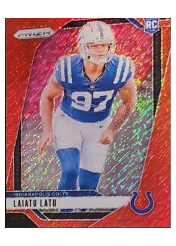 2024 Panini Prizm Base Set Laiatu Latu Red Shimmer #366 card