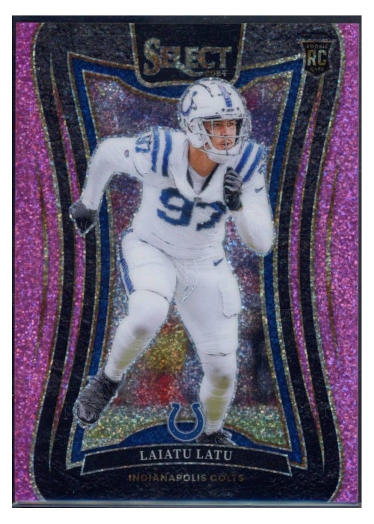 2024 Panini Select Base Set Laiatu Latu Pink Glitter Prizm #341 card