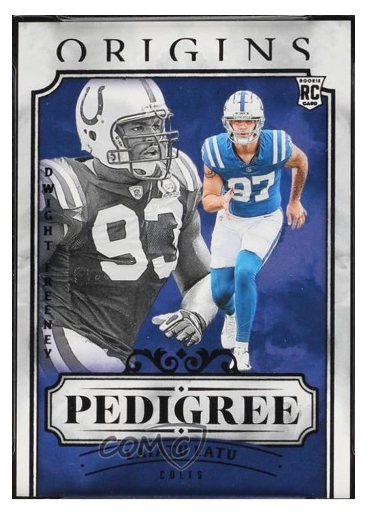 2024 Panini Origins Pedigree Laiatu Latu / Dwight Freeney #10 card