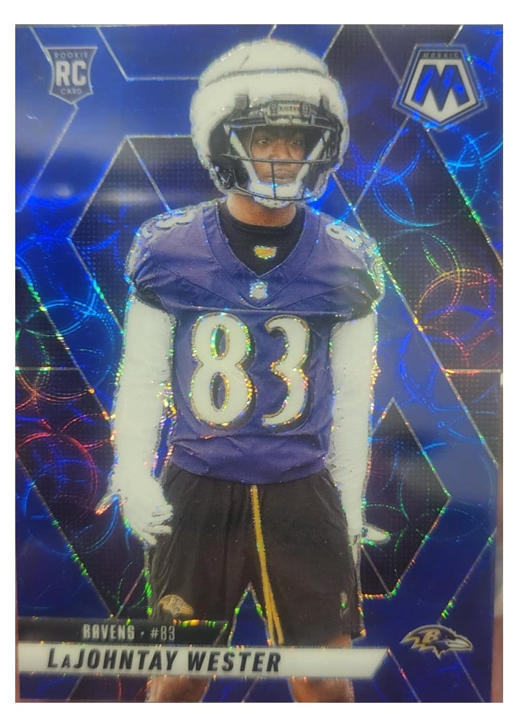 2025 Panini Mosaic Base Set LaJohntay Wester Blue Scope #366 card
