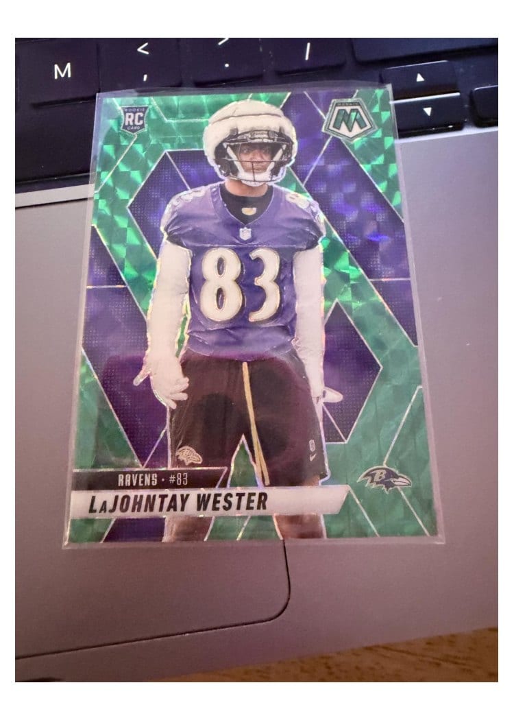 2025 Panini Mosaic Base Set LaJohntay Wester Green #366 card