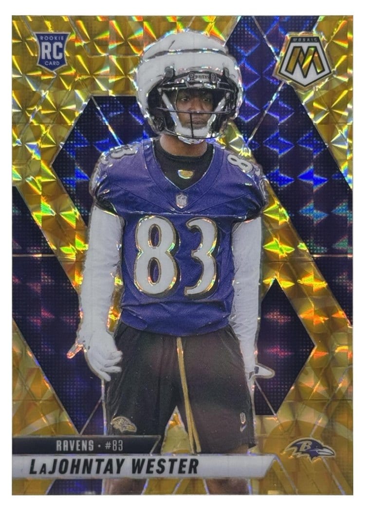2025 Panini Mosaic Base Set LaJohntay Wester Reactive Yellow #366 card