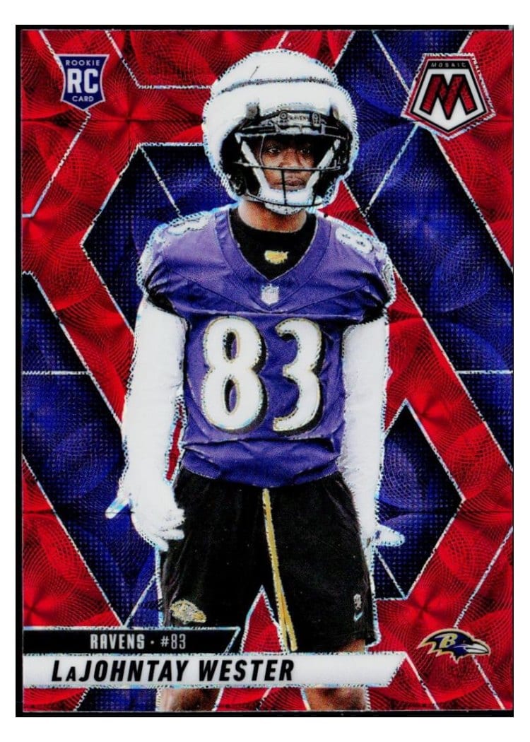 2025 Panini Mosaic Base Set LaJohntay Wester Red Scope #366 card