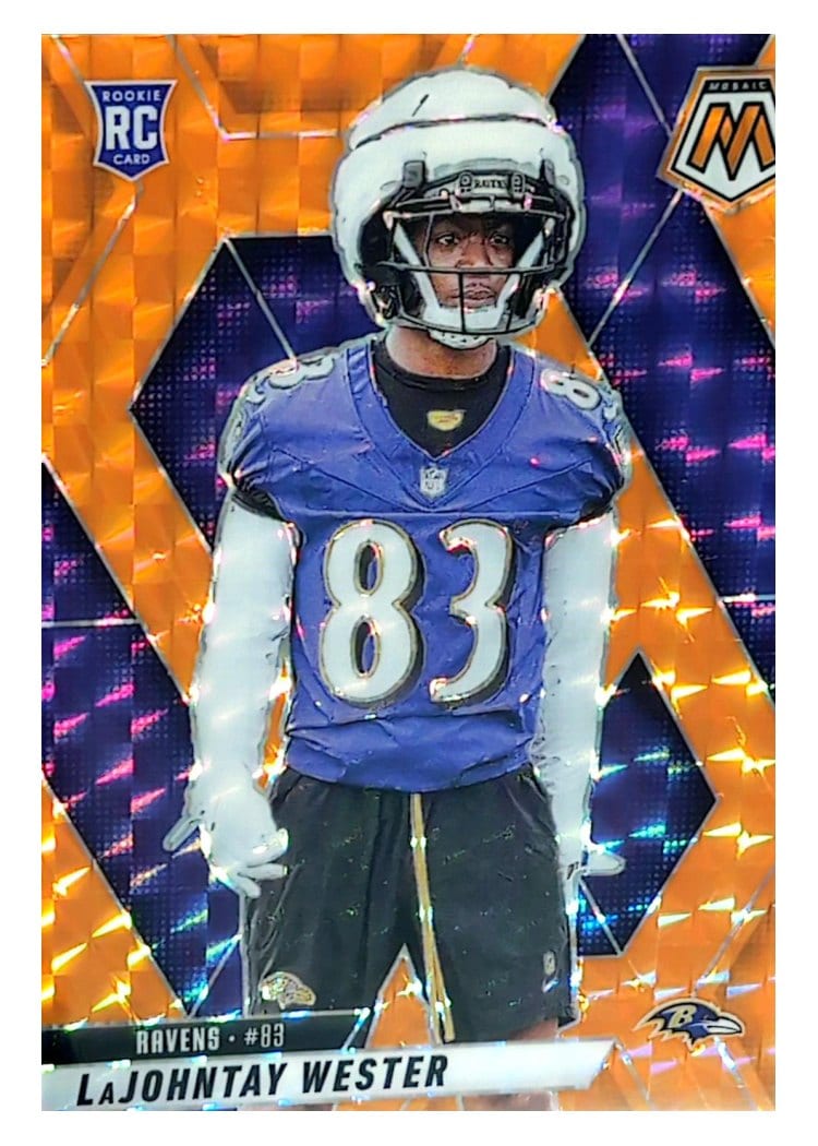 2025 Panini Mosaic Base Set LaJohntay Wester Orange #366 card