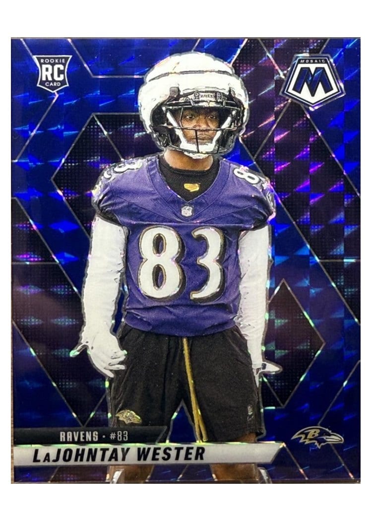 2025 Panini Mosaic Base Set LaJohntay Wester Blue #366 card