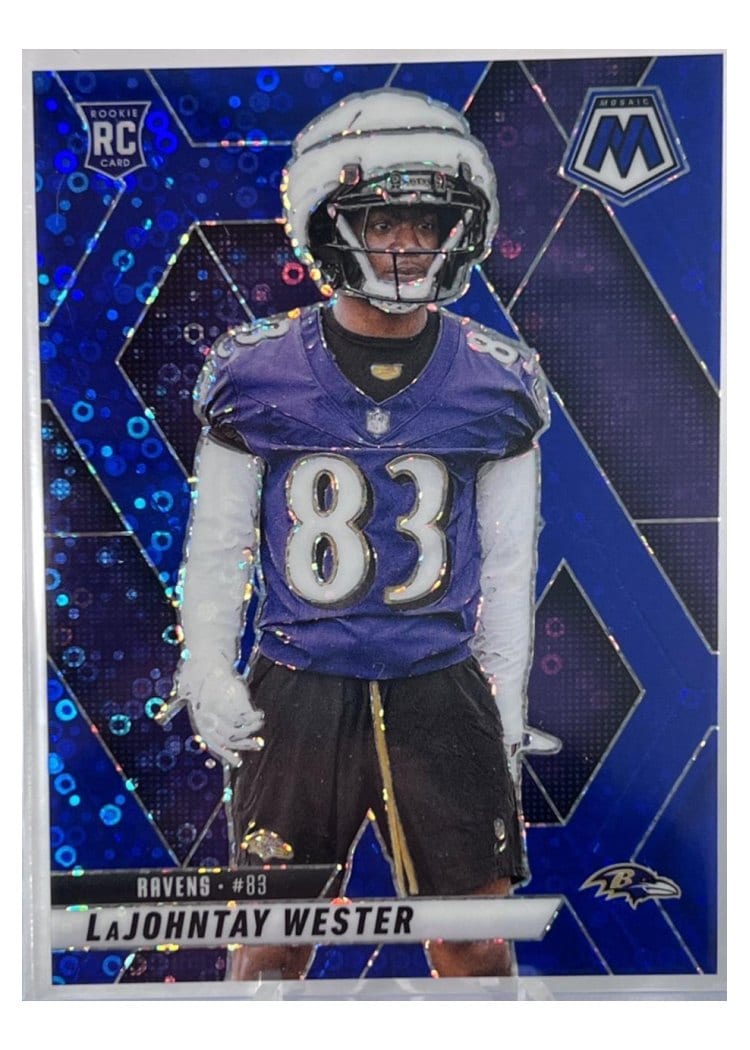 2025 Panini Mosaic Base Set LaJohntay Wester No Huddle Blue #366 card